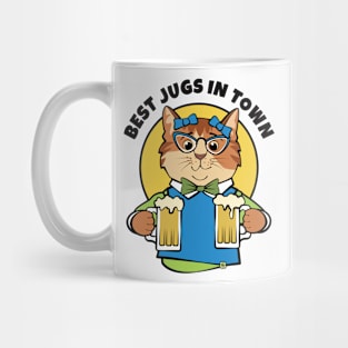 Best Jugs in Town Beer Bartender Cat Mug